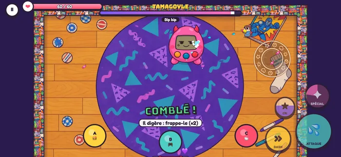 Capture du jeu : combat contre Tamagoyle.
